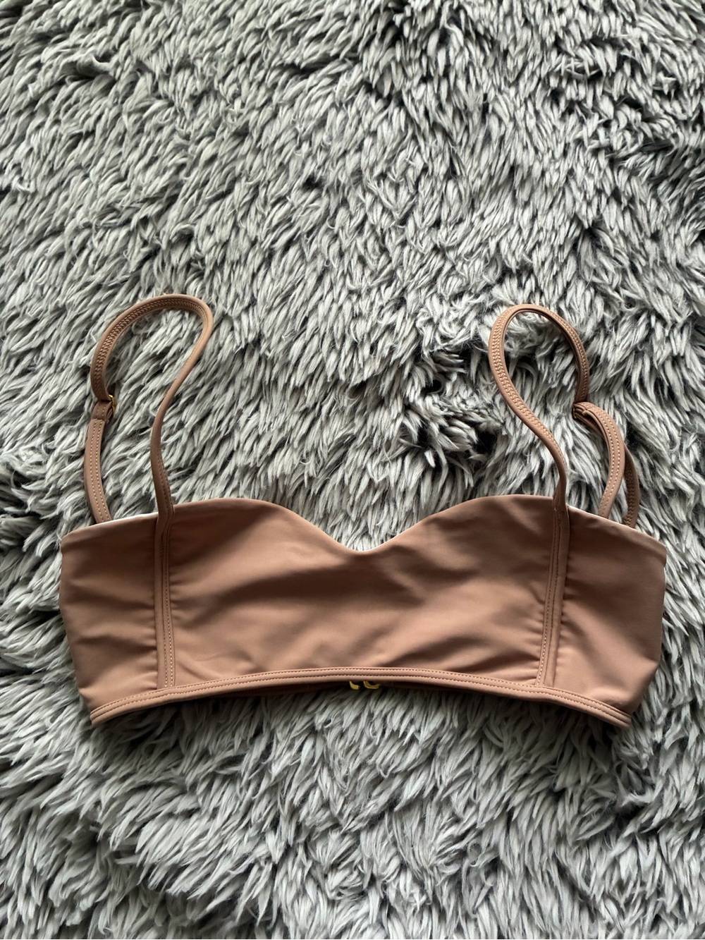 House of Harlow- small- 1960 Swim Tan Bandeau Bralette with Adjustable Straps